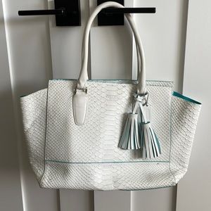 COACH printed python tote
